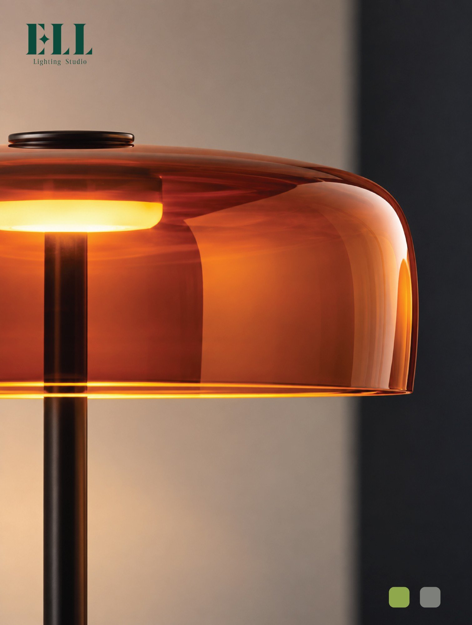 ELL Lighting Studio Levels lamp closeup content design